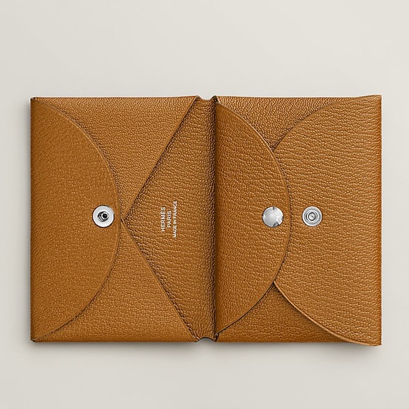 Hermès unisex Calvi Duo Compact card holder wallet NEW - Picture 1 of 13